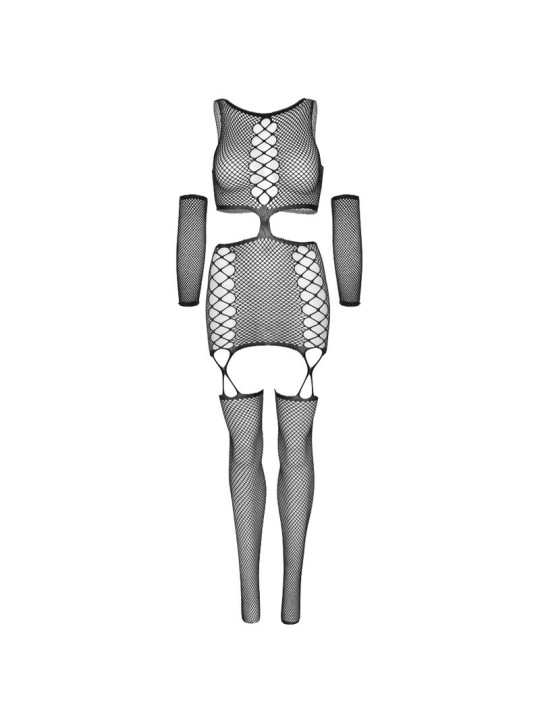 LEG AVENUE VESTIDO CON LIGUERO Y GUANTES TALLA UNICA
