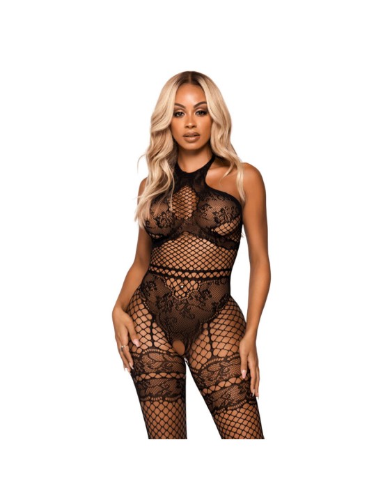 LEG AVENUE BODYSTOCKING CUELLO HALTER TALLA UNICA NEGRO