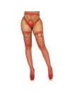 LEG AVENUE LIGUERO ALTO DE CUERO VEGANO TALLA UNICA ROJO