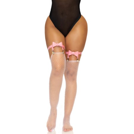 LEG AVENUE LIGUERO ALTO DE CUERO VEGANO TALLA UNICA ROJO