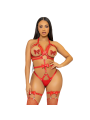 LEG AVENUE KINK TEDDY ARNES CON TACHUELAS TALLA S ROJO