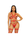 LEG AVENUE KINK TEDDY ARNES CON TACHUELAS TALLA S ROJO
