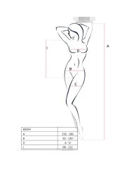 PASSION BS094 BODYSTOCKING NEGRO TALLA UNICA