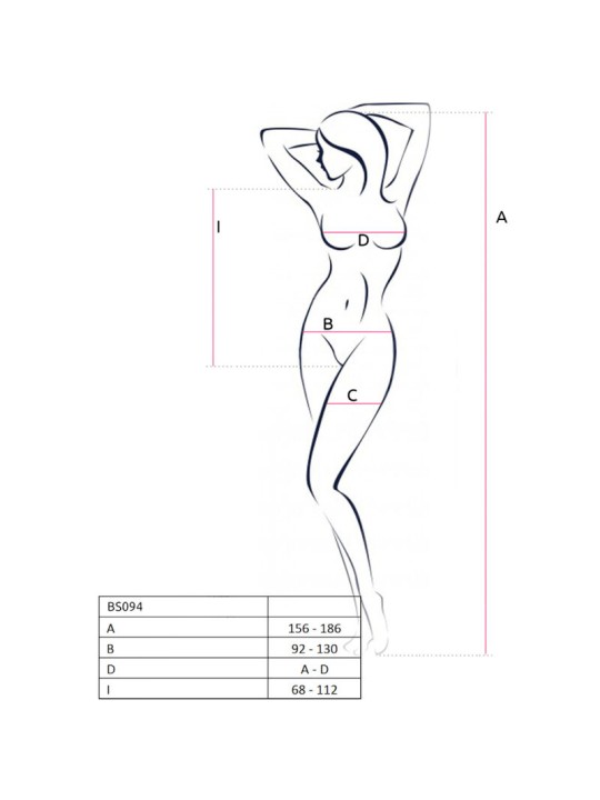 PASSION BS094 BODYSTOCKING NEGRO TALLA UNICA