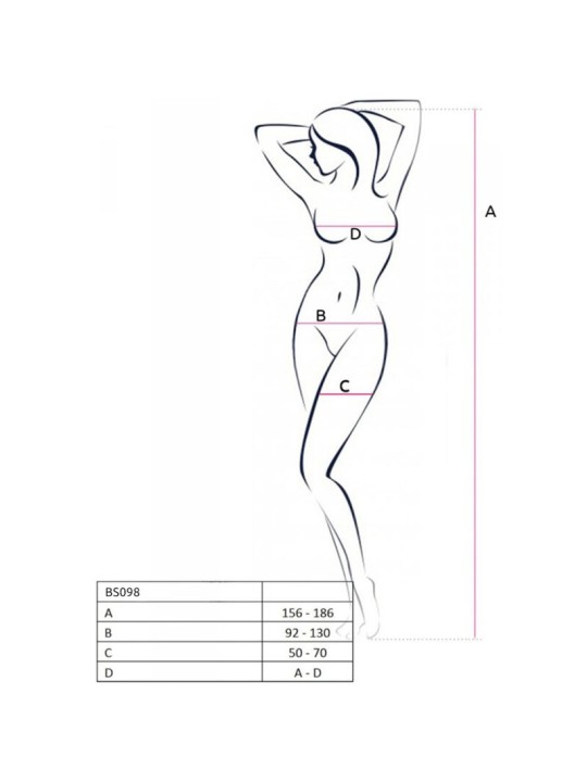 PASSION BS098 BODYSTOCKING NEGRO TALLA UNICA