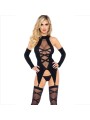 LEG AVENUE SET 3 PIEZAS BODY MEDIAS MANGAS