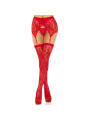 LEG AVENUE MEDIAS ENCAJE LIGUERO ROJO