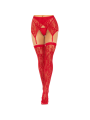 LEG AVENUE MEDIAS ENCAJE LIGUERO ROJO