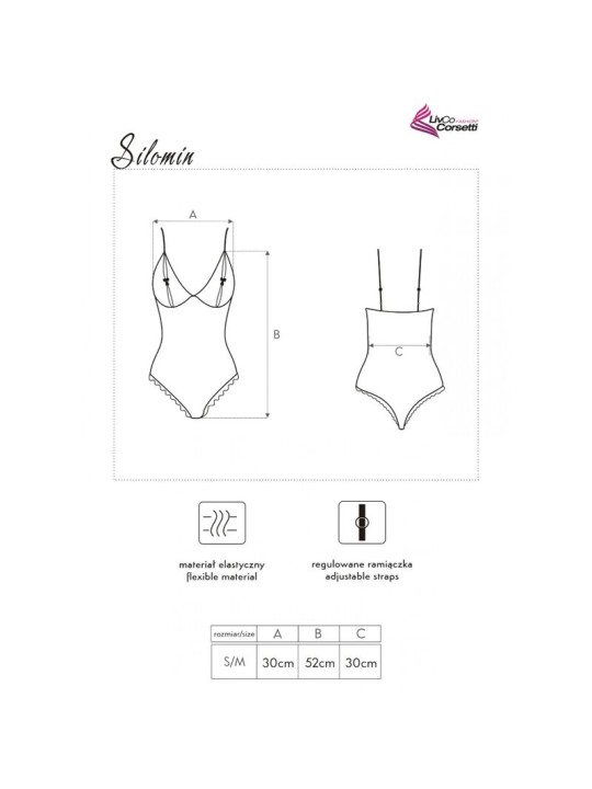 LIVCO CORSETTI FASHION SILOMIN LC 1401 BODY BATA NEGRO TALLA UNICA