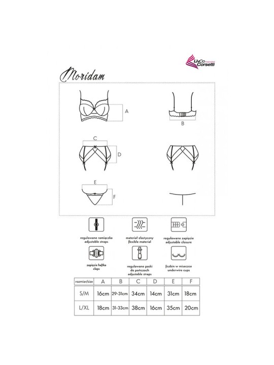 LIVCO CORSETTI FASHION MORIDAM LC 90552 SUJETADOR LIGUERO PANTY NEGRO