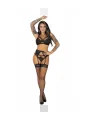 LIVCO CORSETTI FASHION POJZON LC 90670 SUJETADOR MEDIAS LIGUERO PANTY NEGRO