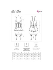 LIVCO CORSETTI FASHION RED ROSE LC 90130 CORSET PANTY ROJO