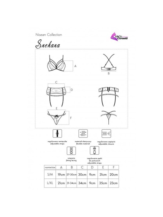 LIVCO CORSETTI FASHION SNEHANA LC 90443 SUJETADOR LIGUERO PANTY NEGRO