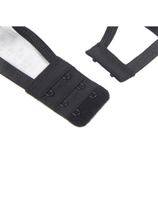 SUBBLIME SET DE 3 PIEZAS SUJETADOR TANGA LIGA ENCAJE NEGRO S M