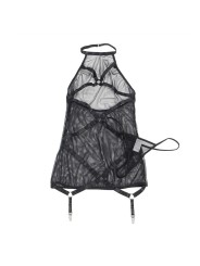 SUBBLIME VESTIDO TRANSPARENTE CUELLO HALTER NEGRO S M