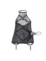 SUBBLIME VESTIDO TRANSPARENTE CUELLO HALTER NEGRO S M