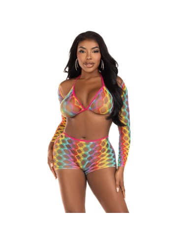 LEG AVENUE SET TRES PIEZAS MULTICOLOR