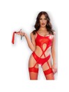 CHILIROSE CR 4625 SET CUATRO PIEZAS CROTCHLESS ROJO S
