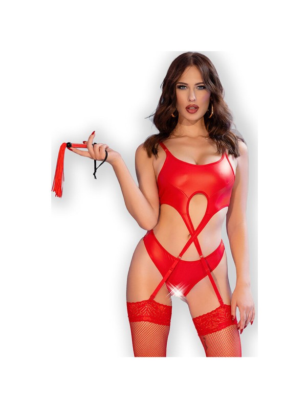 CHILIROSE CR 4625 SET CUATRO PIEZAS CROTCHLESS ROJO S