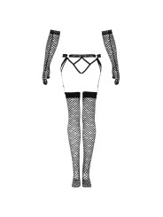 LIVCO CORSETTI FASHION NEMALIA SET LIGUERO MEDIAS GUANTES NEGRO