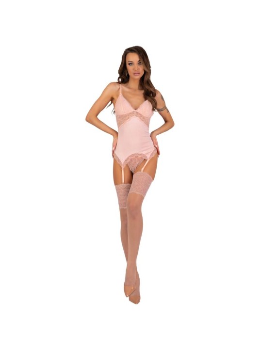 LIVCO CORSETTI FASHION PERSINNE PEACH SET CORSET PANTY MEDIAS