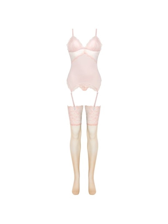 LIVCO CORSETTI FASHION PERSINNE PEACH SET CORSET PANTY MEDIAS