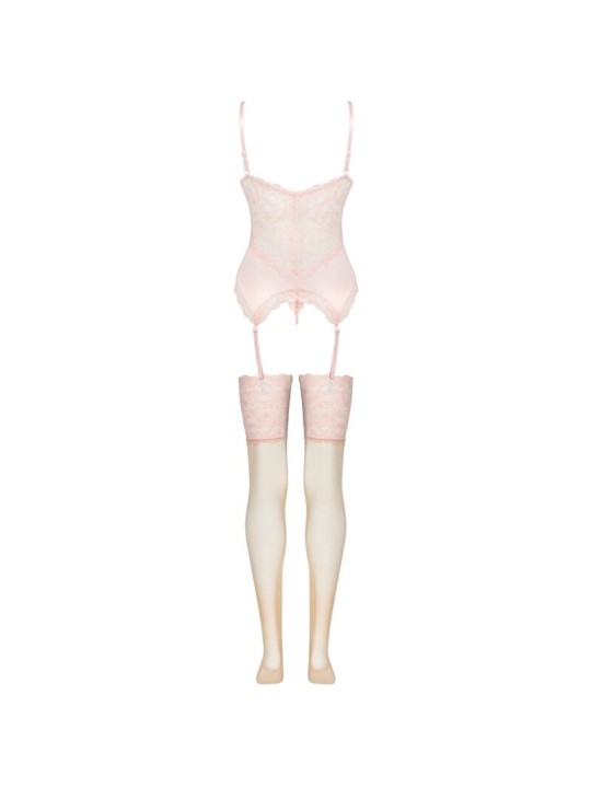LIVCO CORSETTI FASHION PERSINNE PEACH SET CORSET PANTY MEDIAS