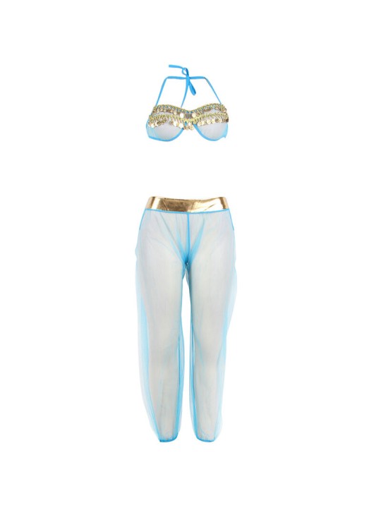 SUBBLIME SET DE LENCERIA INDIA STYLE AZUL S M
