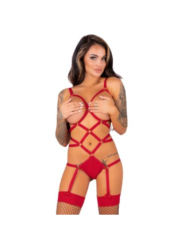 LIVCO CORSETTI FASHION THIARA LC 20213 SET BODY MEDIAS ROJA S M