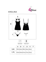 LIVCO CORSETTI FASHION KROLINA LC 90734 CHEMISE TANGA NEGRO S M