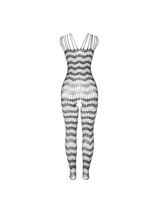 SUBBLIME 951696 BODYSTOCKING CROTCHLESS DE REJILLA CON TIRAS EN HOMBROS NEGRO TALLA UNICA