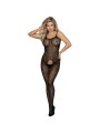 SUBBLIME 951726 BODYSTOCKING CROTCHLESS DE REJILLA ELASTICO NEGRO TALLA UNICA