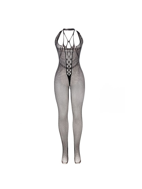 SUBBLIME 951788 BODYSTOCKING LARGO DE REJILLA TIRANTES EN PECHO Y ESPALDA NEGRO TALLA UNICA
