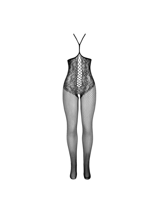 SUBBLIME 951849 BODYSTOCKING DE REJILLA COPA ABIERTA Y CUELLO HALTER NEGRO TALLA UNICA