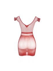 SUBBLIME 951924 VESTIDO DE REJILLA CROCHE CORTO ROJO TALLA UNICA