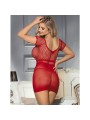 SUBBLIME 951924 VESTIDO DE REJILLA CROCHE CORTO ROJO TALLA UNICA