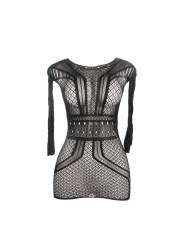 SUBBLIME 951931 VESTIDO DE REJILLA CORTO CON ESPALDA DESCUBIERTA TALLA UNICA