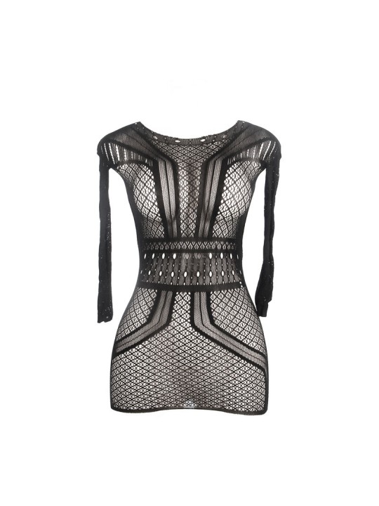 SUBBLIME 951931 VESTIDO DE REJILLA CORTO CON ESPALDA DESCUBIERTA TALLA UNICA