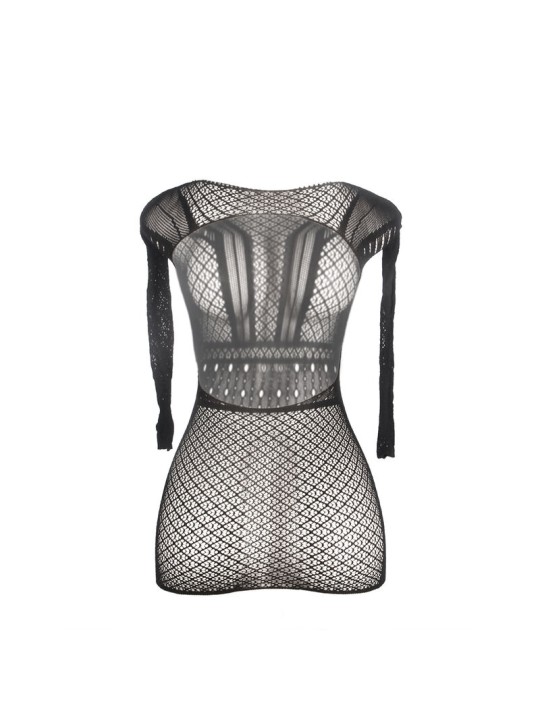 SUBBLIME 951931 VESTIDO DE REJILLA CORTO CON ESPALDA DESCUBIERTA TALLA UNICA