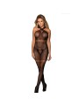 SUBBLIME 951948 BODYSTOCKING DE REJILLA CON TIRANTES DE CUELLO CRUZADOS NEGRO TALLA UNICA