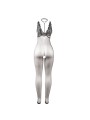 SUBBLIME 951993 BODYSTOCKING CROTCHLESS DE REJILLA TRANSPARENTE NEGRO TALLA UNICA