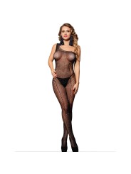 SUBBLIME 952037 BODYSTOCKING DE REJILLA DE UN HOMBRO CON DIAMANTES NEGRO TALLA UNICA
