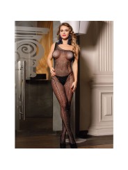SUBBLIME 952037 BODYSTOCKING DE REJILLA DE UN HOMBRO CON DIAMANTES NEGRO TALLA UNICA
