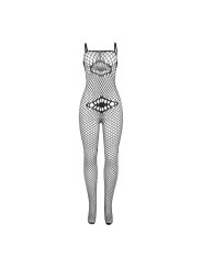 SUBBLIME 952112 BODYSTOCKING DE REJILLA CON DETALLE EN PECHO Y VIENTRE NEGRO TALLA UNICA