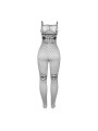 SUBBLIME 952112 BODYSTOCKING DE REJILLA CON DETALLE EN PECHO Y VIENTRE NEGRO TALLA UNICA