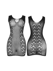 SUBBLIME 952167 VESTIDO DE REJILLA CORTO ELASTICO NEGRO TALLA UNICA
