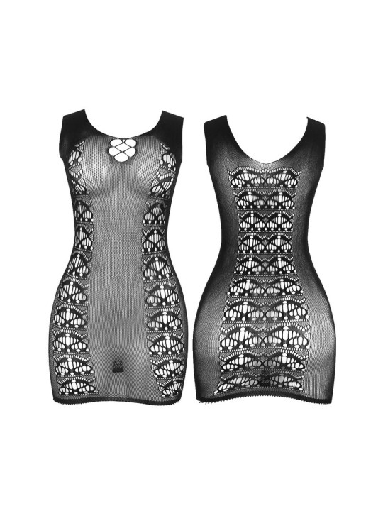 SUBBLIME 952167 VESTIDO DE REJILLA CORTO ELASTICO NEGRO TALLA UNICA
