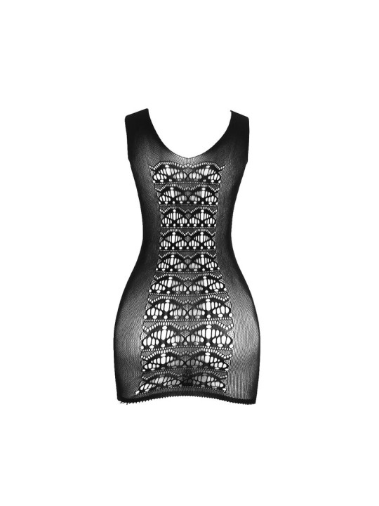 SUBBLIME 952167 VESTIDO DE REJILLA CORTO ELASTICO NEGRO TALLA UNICA