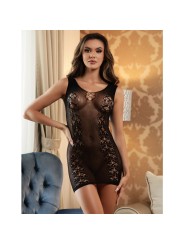 SUBBLIME 952167 VESTIDO DE REJILLA CORTO ELASTICO NEGRO TALLA UNICA