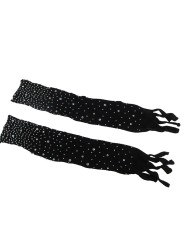 SUBBLIME 952174 BODYSTOCKING DE REJILLA CON GUANTES Y DIAMANTES NEGRO TALLA UNICA